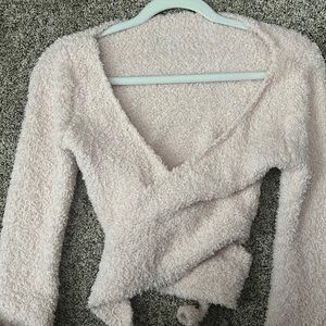 Skims Cozy Collection Wrap Top